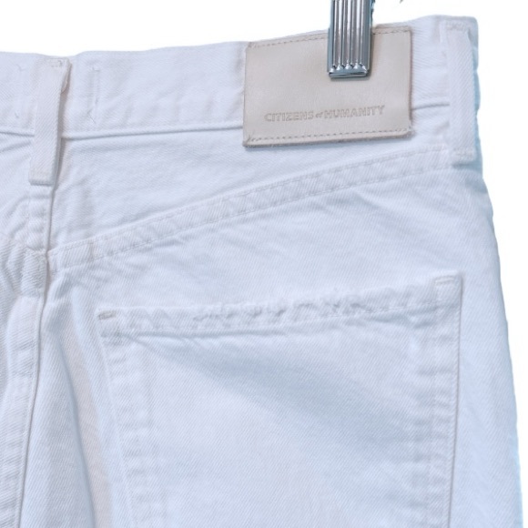 Citizens of Humanity Distressed Charlotte Crop White Fiori Jeans, Size 26 - Picture 9 of 14